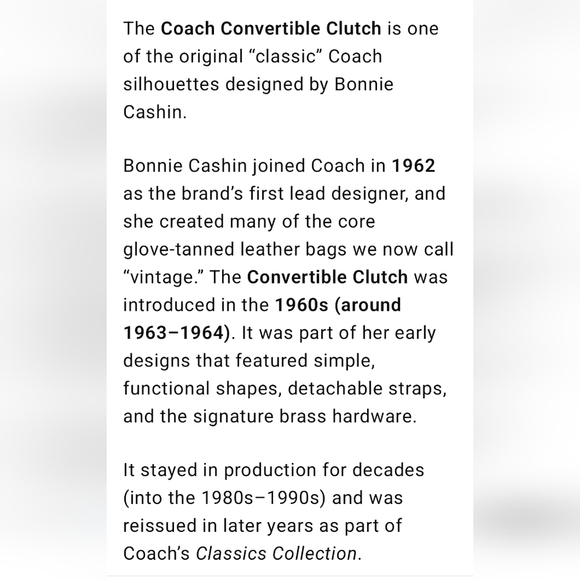 Vintage Coach Convertable Clutch Crossbody-  British Tan- Made In The USA - Picture 10 of 16